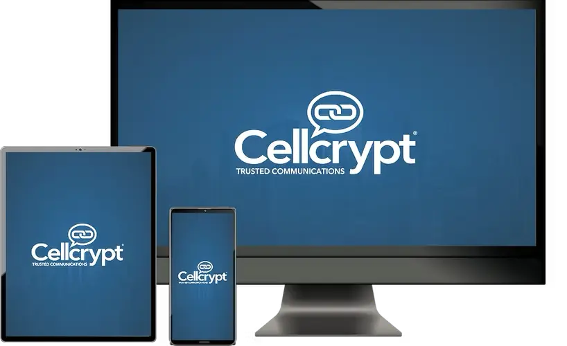 Cellcrypt trusted communications across multiple devices showing secure messaging interface