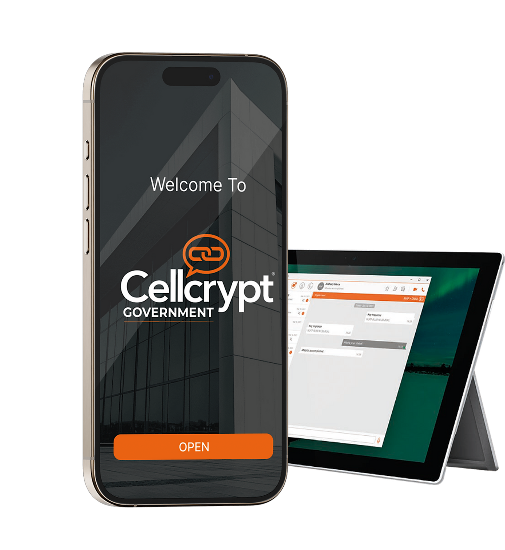 Cellcrypt Government mobile app interface